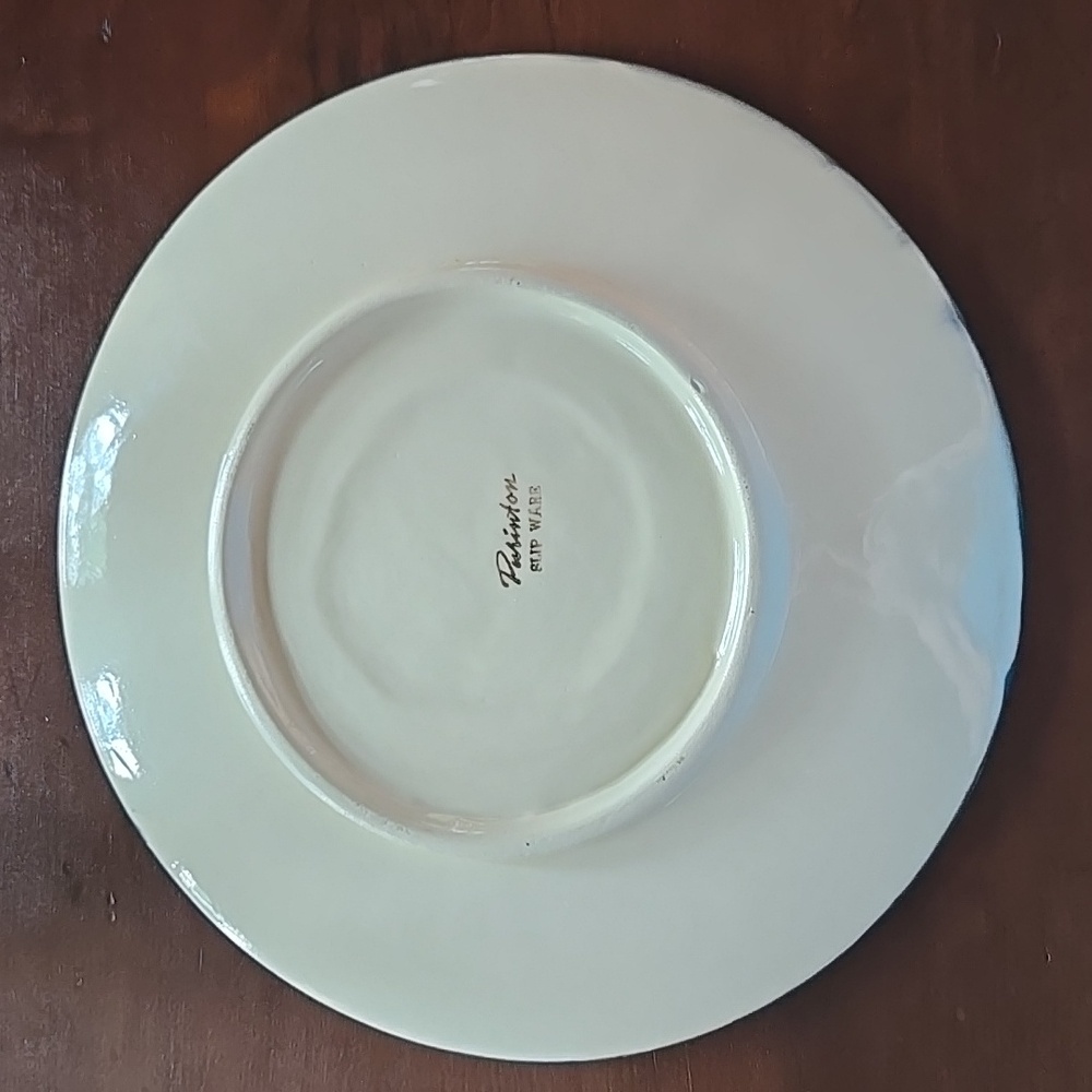 Purinton Slipware Apple Pattern Round Platter - Picture 2 of 3